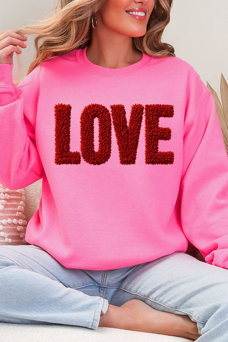 Fall In Love Faux Yarn Heavy Blend Crew Sweatshirt product image 5