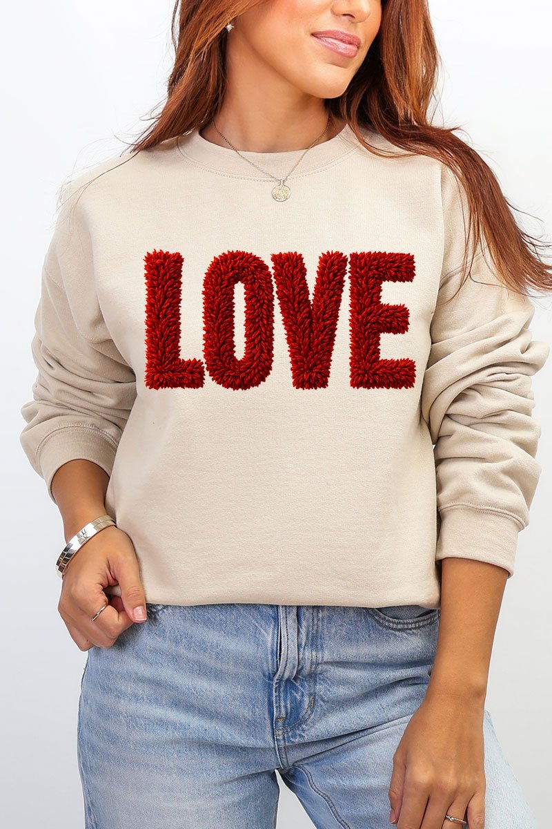 Fall In Love Faux Yarn Heavy Blend Crew Sweatshirt product image 6