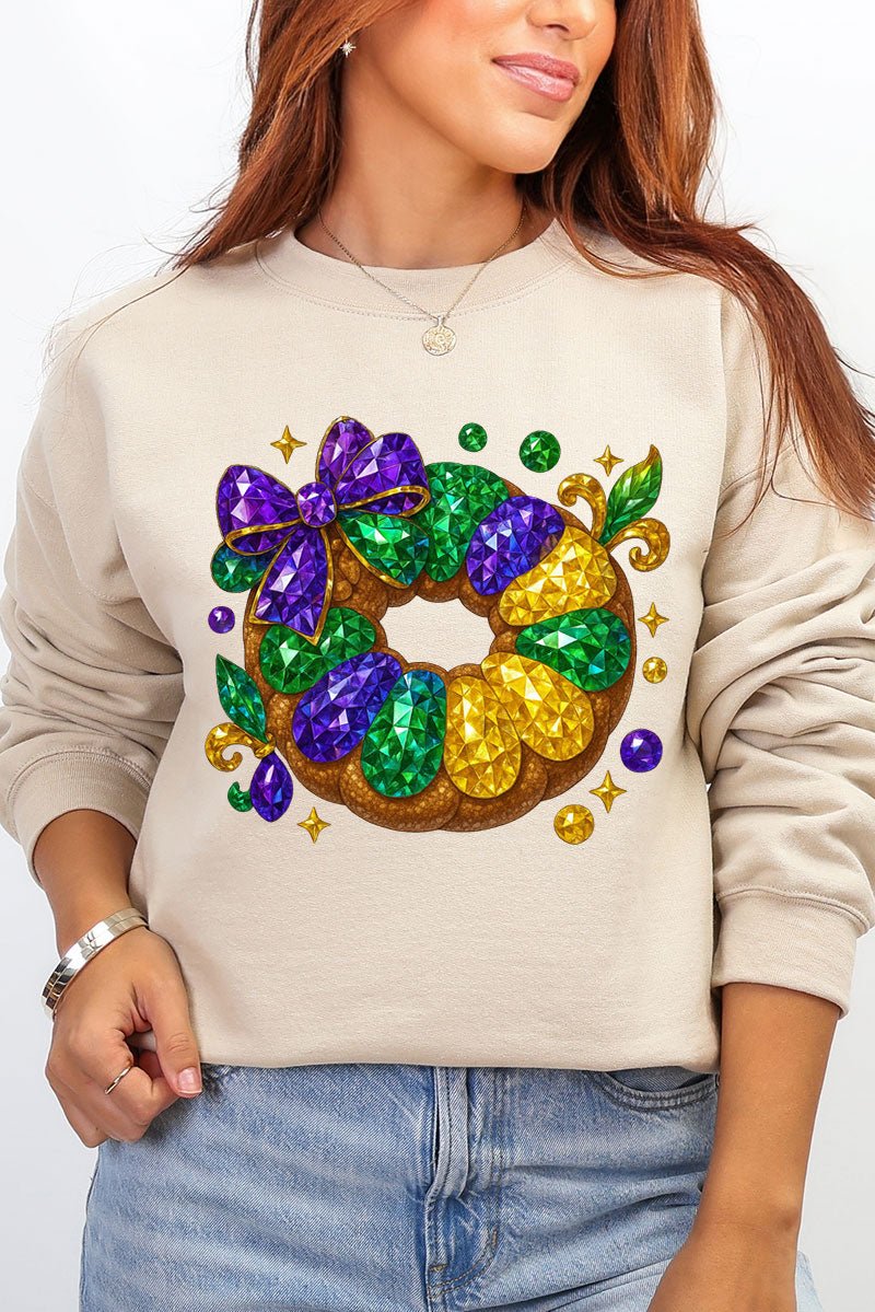 Faux Rhinestone King Cake Heavy Blend Crew Sweatshirt product image 6