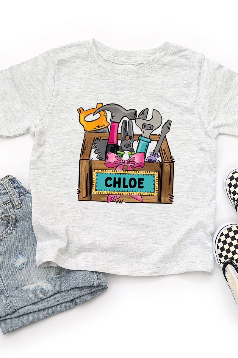 Toddler Personalized Coquette Little Fixer Fine Jersey Tee product image 3