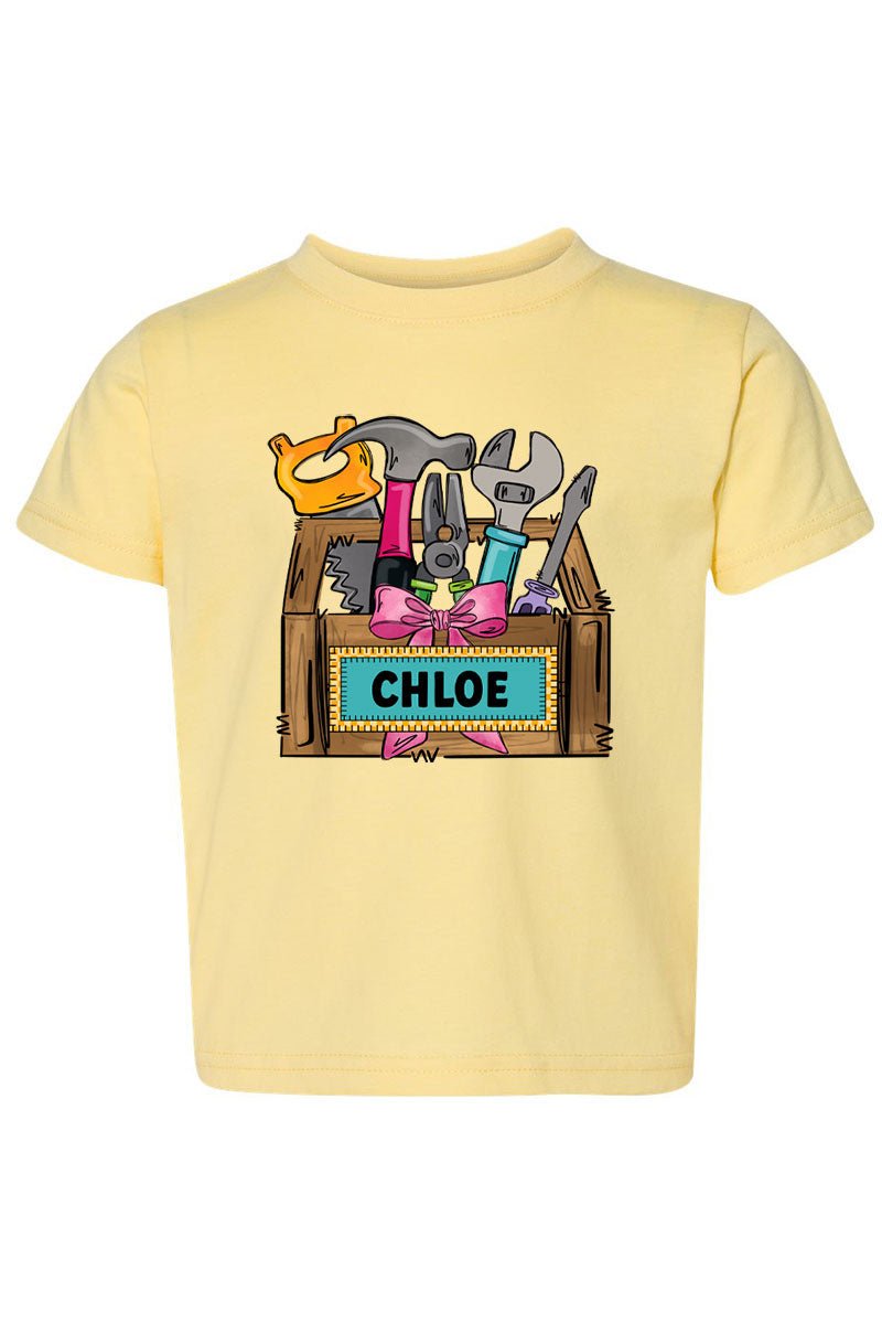 Toddler Personalized Coquette Little Fixer Fine Jersey Tee product image 5