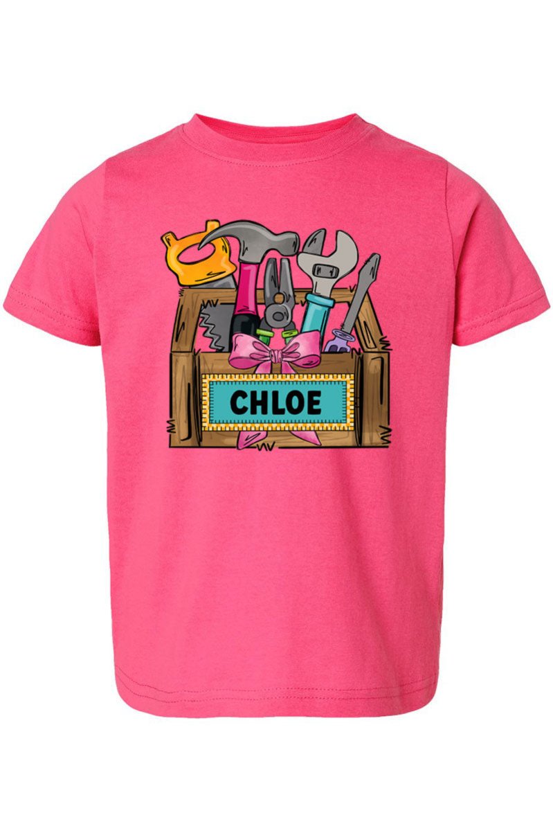 Toddler Personalized Coquette Little Fixer Fine Jersey Tee product image 8