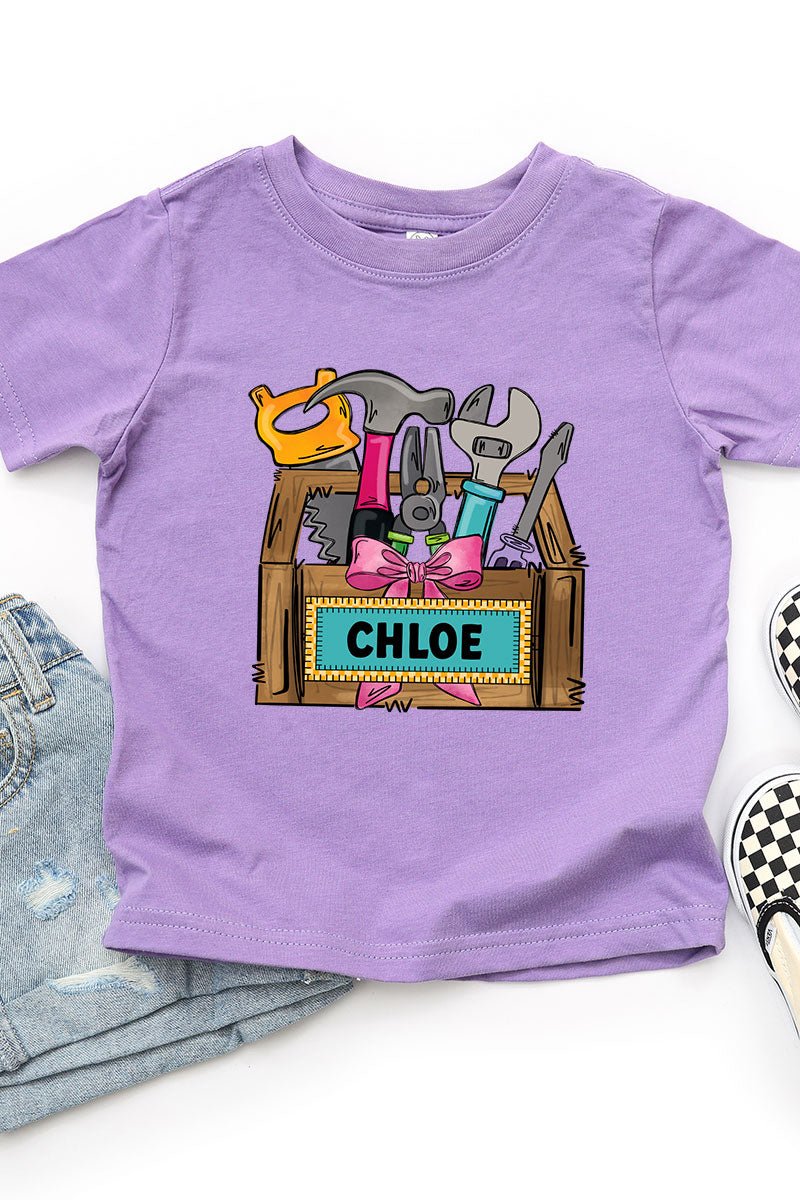 Toddler Personalized Coquette Little Fixer Fine Jersey Tee product image 1